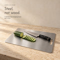 Carbon Steel Board. Stainless steel chopping board, 31.8 × 21 cm