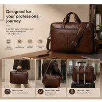 Daily Carry C01. Vegan leather laptop bag view 8