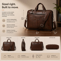 Daily Carry C01. Vegan leather laptop bag view 7