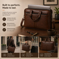 Daily Carry C01. Vegan leather laptop bag view 5