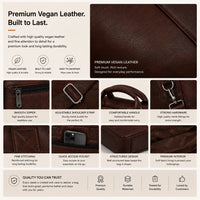 Daily Carry C01. Vegan leather laptop bag view 4
