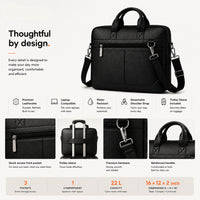 Daily Carry C02. Vegan leather laptop bag view 7