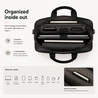 Daily Carry C02. Vegan leather laptop bag view 6