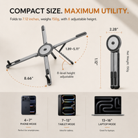 Super Pivot Stand. Magnetic mount for phone, tablet and laptop view 7