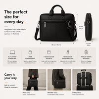 Daily Carry C02. Vegan leather laptop bag view 4