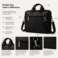 Daily Carry C02. Vegan leather laptop bag view 3