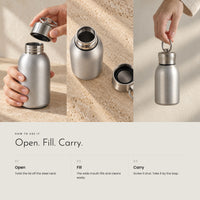 Carbon Bottle. 300 ml stainless steel, leak-proof screw top view 5