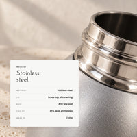 Carbon Bottle. 300 ml stainless steel, leak-proof screw top view 6