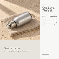 Carbon Bottle. 300 ml stainless steel, leak-proof screw top view 8