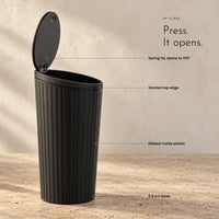 Carbon Car Bin. Small press-top bin that sits in your cup holder view 3