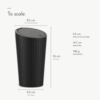 Carbon Car Bin. Small press-top bin that sits in your cup holder view 4