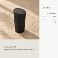 Carbon Car Bin. Small press-top bin that sits in your cup holder view 9