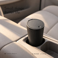 Carbon Car Bin. Small press-top bin that sits in your cup holder view 10