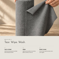 Carbon Cloth Roll. Absorbent microfiber sheets, tear one off at a time view 5