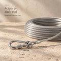 Carbon Clothes Line. Coated steel wire with a lock hook at each end