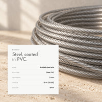 Carbon Clothes Line. Coated steel wire with a lock hook at each end view 6