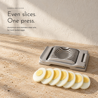 Carbon Egg Slicer. Even slices in one press, dishwasher safe view 1