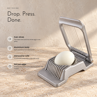 Carbon Egg Slicer. Even slices in one press, dishwasher safe view 3