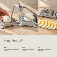 Carbon Egg Slicer. Even slices in one press, dishwasher safe view 6