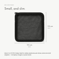 Carbon Gadget Pouch. Four see-through zip pouches for cables and small tech. view 1