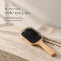 Carbon Hairbrush. Beech handle, nylon pins, cushioned base