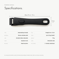 Carbon Handle. Detachable grip for pots and pans view 10
