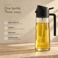 Carbon Oil Sprayer. Spray, stream or pour from 500 ml glass view 2