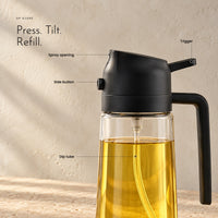Carbon Oil Sprayer. Spray, stream or pour from 500 ml glass view 3