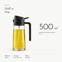 Carbon Oil Sprayer. Spray, stream or pour from 500 ml glass view 4