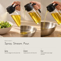 Carbon Oil Sprayer. Spray, stream or pour from 500 ml glass view 5