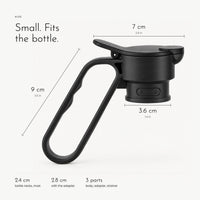 Carbon Pourer. Flip-lid spout and handle for most bottles at home view 4