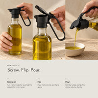 Carbon Pourer. Flip-lid spout and handle for most bottles at home view 5