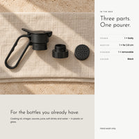Carbon Pourer. Flip-lid spout and handle for most bottles at home view 8