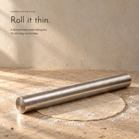 Carbon Rolling Pin. 304 stainless steel, 30 cm, no handles view 1