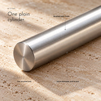 Carbon Rolling Pin. 304 stainless steel, 30 cm, no handles view 3