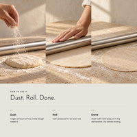 Carbon Rolling Pin. 304 stainless steel, 30 cm, no handles view 5