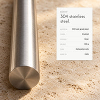 Carbon Rolling Pin. 304 stainless steel, 30 cm, no handles view 6