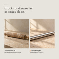 Carbon Rolling Pin. 304 stainless steel, 30 cm, no handles view 7