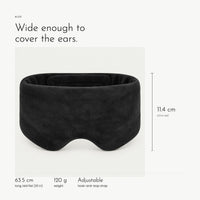 Carbon Sleep Mask. Soft plush that keeps the light out view 4