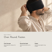 Carbon Sleep Mask. Soft plush that keeps the light out view 5