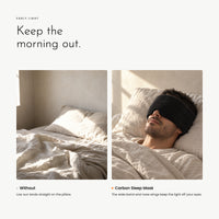 Carbon Sleep Mask. Soft plush that keeps the light out view 7