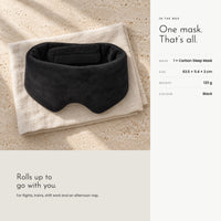 Carbon Sleep Mask. Soft plush that keeps the light out view 8