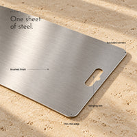 Carbon Steel Board. Stainless steel chopping board, 31.8 × 21 cm view 3