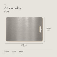 Carbon Steel Board. Stainless steel chopping board, 31.8 × 21 cm view 4