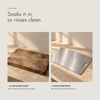 Carbon Steel Board. Stainless steel chopping board, 31.8 × 21 cm view 7