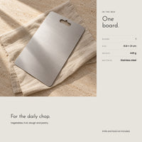 Carbon Steel Board. Stainless steel chopping board, 31.8 × 21 cm view 8