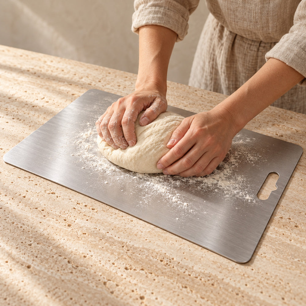 A flat surface for dough.