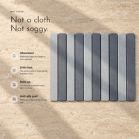 Carbon Stone. A folding diatomite bath mat that dries fast view 2