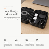 Carbon Tech Case. A hard case for your chargers, cables and small tech view 3