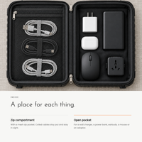 Carbon Tech Case. A hard case for your chargers, cables and small tech view 8